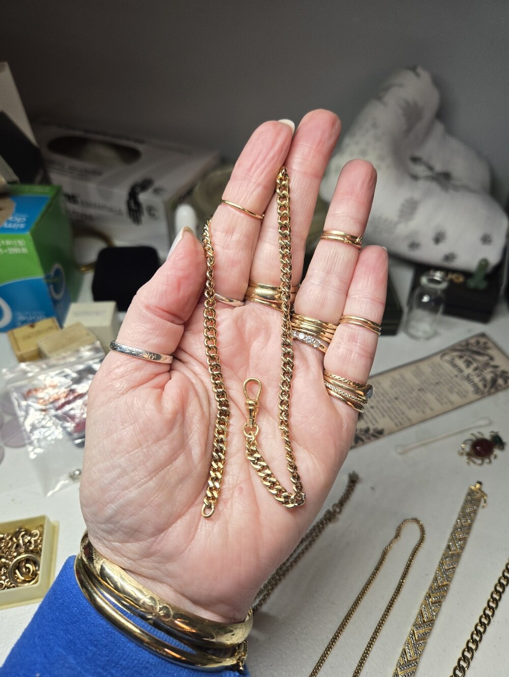 Victorian Gold Filled Curb Watch Chain Necklace